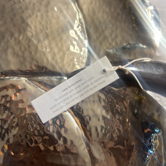 airedelsur Leaf serving Tray With Horn Signed 20.5” W X 13.5”H - Picture 10 of 12